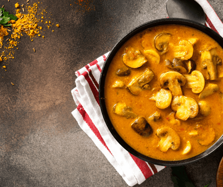 Indisches Champignon Curry mit Kokosnuss